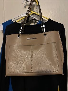 Steve Madden Beige Pebbled Tote Handbag - Women